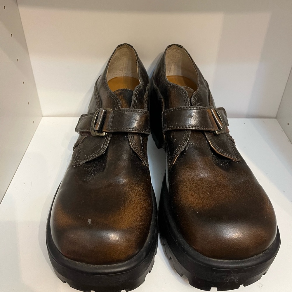 Y2K Mudd Chunky Platform Brown Shoes Women’s size 10 - Picture 6 of 14